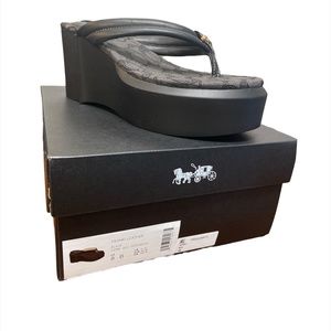 New Coach Wedge Flip Flops